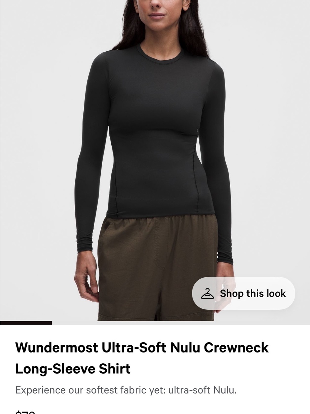 Lululemon Ultra-Soft Nulu Crewneck Long-Sleeve Shirt - Black
